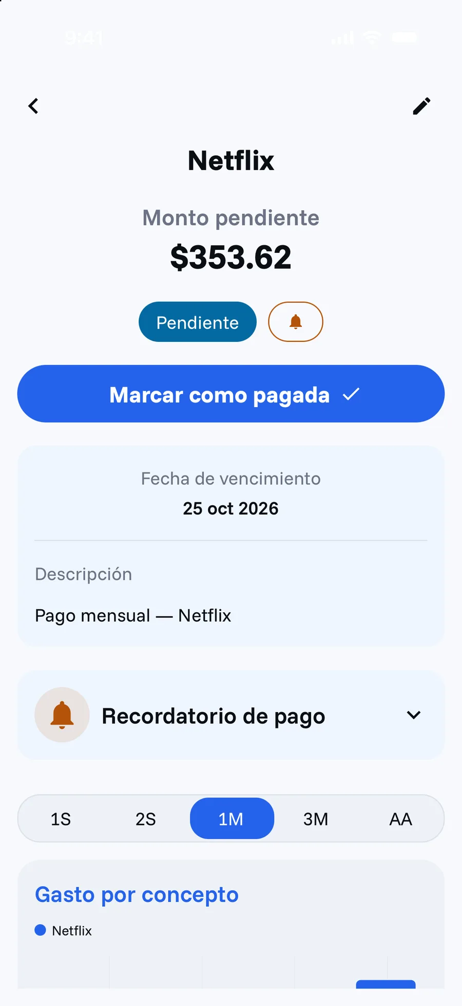 Pantalla de Balance en Cifria